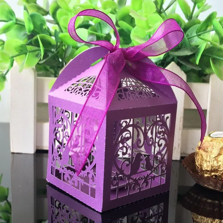 Rose Laser Cut Sweet Box Packaging Paper Chocolate Candy Sweet Favor ...