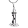 316L Stainless Steel Memorial Urn Necklace Lighthouse Guide The Way Home Cremation Urn Necklace