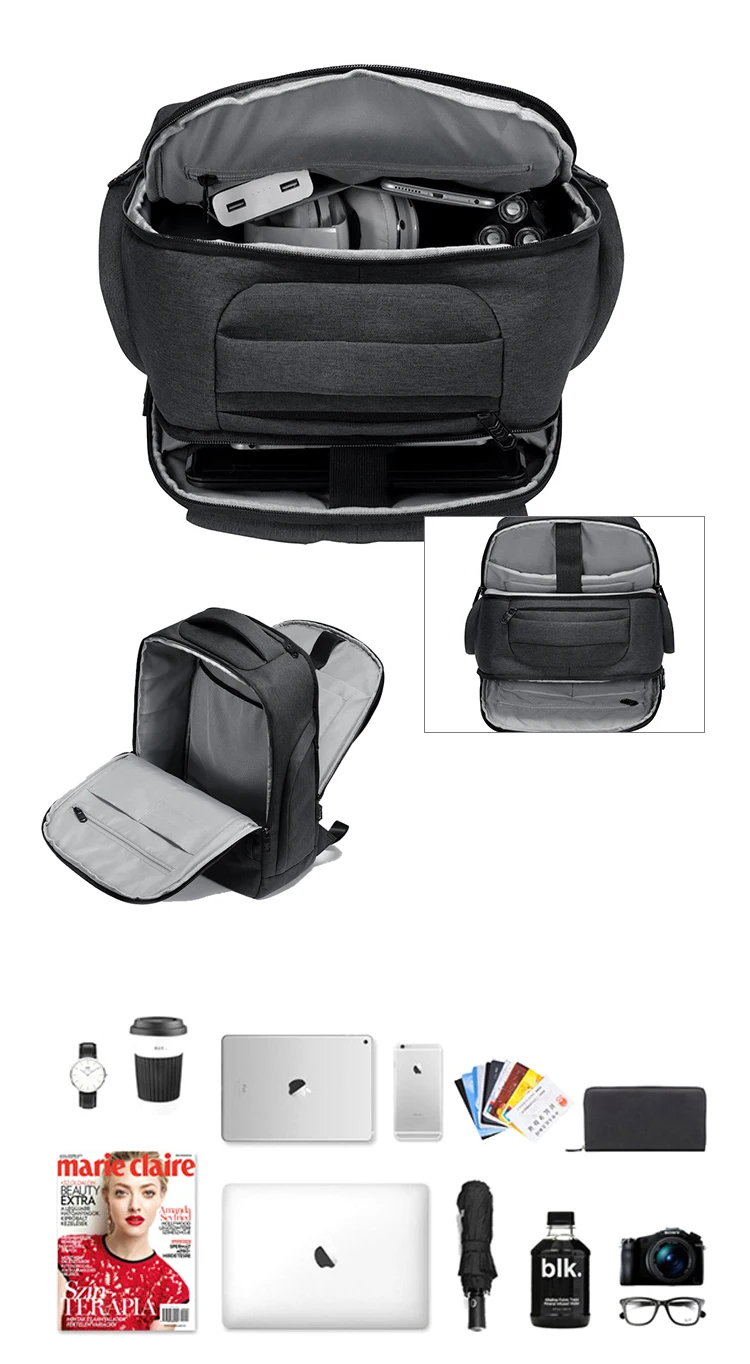 Oxford European custom design stylish day waterproof USB charging laptop bags backpack rucksack bagpack for men