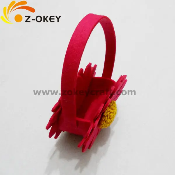 ZB1387 Felt home decors storage felt bucket flower basket wholesale
