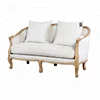Oak wood frame classic french style sofa for event antique fabric sofa