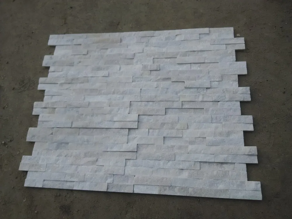 Natural White Quartzite Decorative Stone Wall Panels Cladding Stacked Stone Veneer Outdoor Buy