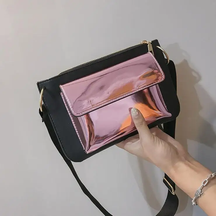 X64826A Shiny PU Women Bag Crossbody Small Leather Shoulder Bags