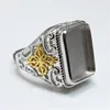 Wholesale 925 sterling silver yellow gold Indonesia ring mounts without stones