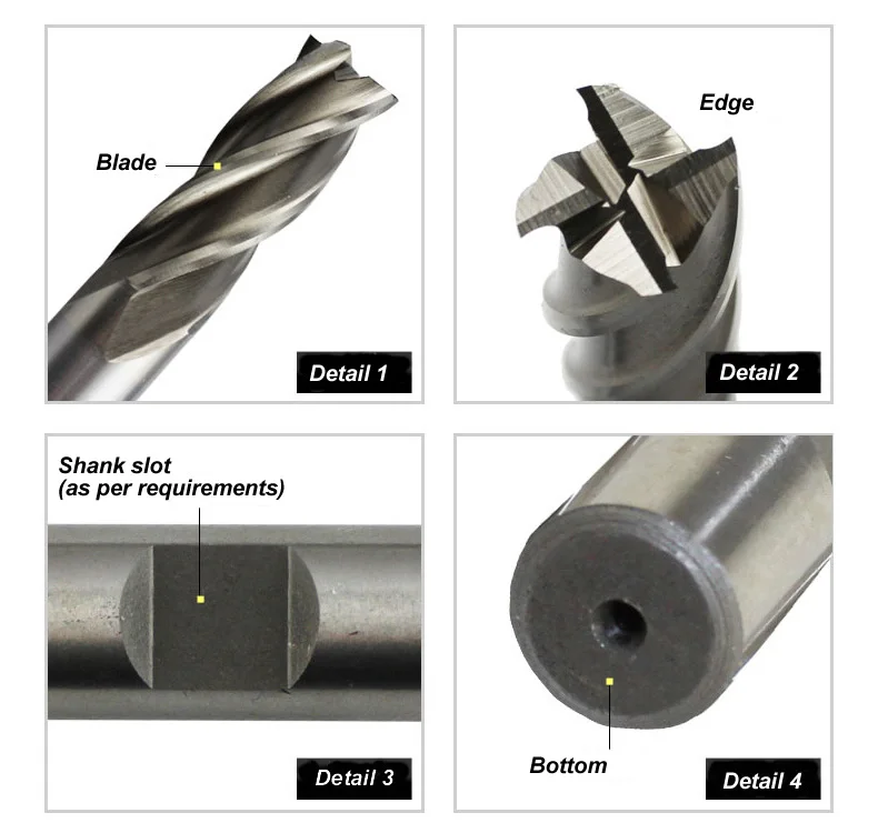 Hss High Speed Steel End Mill For Steel Milling Buy End Mills,Four