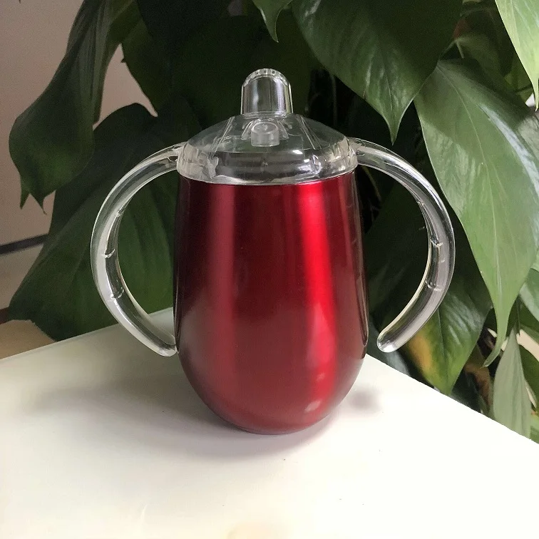 Stainless Steel Sippy Cup 10 oz Double Wall Vacuum Insulated sippy cup for babies