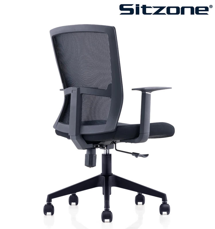 Mid Back Swivel Gas Lift Cylinder Office Mesh Chair With Pneumatic Seat