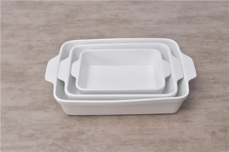 Blank White Ceramic Stoneware Bakeware Set / Bake King Nordic Ware