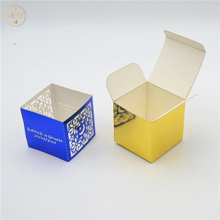 Square Laser Cut Customized Muslim Ramadan Gift Box For