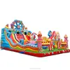 Fun with cartoon characters very attractive to children's inflatable castle in the amusement park and mall