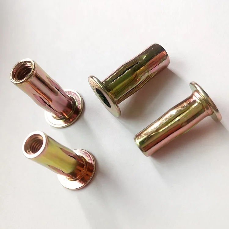 M8 Large Flange Rivnut Nutserts Slotted Bulb Split Rivet Nut Buy High