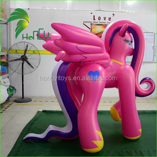 Hongyi New Design Inflatable Pink Horse / Customized Inflatable Animals