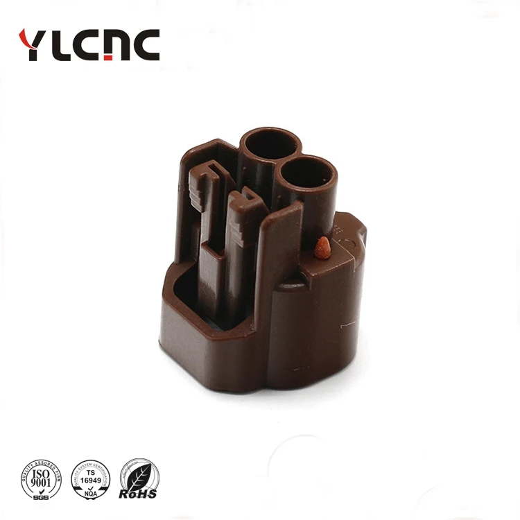 Ylcn Automotive Brown Female Terminals Harness Wiring Plug 2 Pin