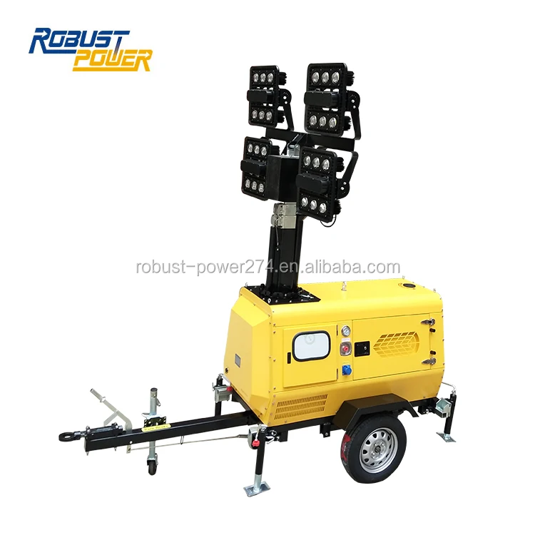 4x480w Led Lamp Rental Construction Diesel Powered Light Towers Buy