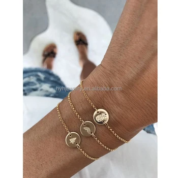 New Style Custom Thin Chain Bracelets Artificial Designs Gold New Style Custom Thin Chain Bracelets Artificial Designs Gold Engraved Bracelet Women