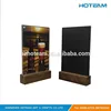 Wooden Acrylic Table Talker Stand Menu Holder with Chalkboard
