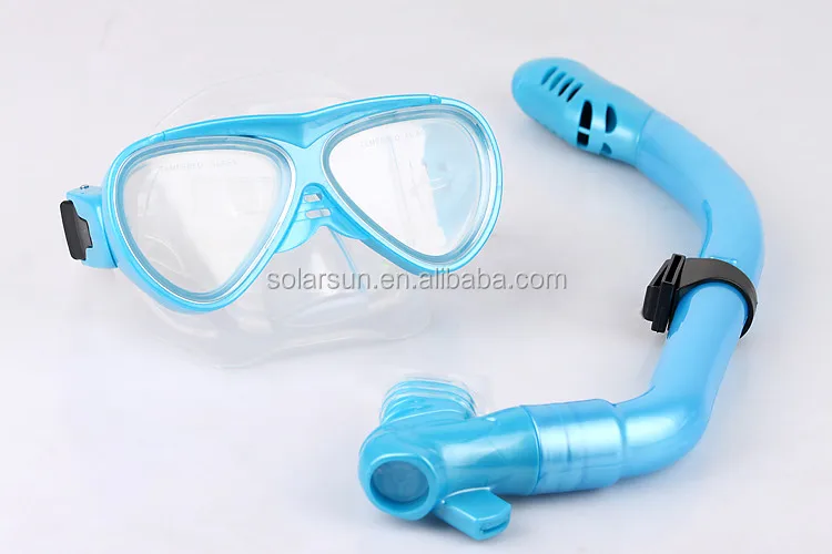 2018 Hot sell cheap fashion underwater scuba diving mask snorkel + diving flipper Combo wave snorkel set for kids children