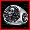 fashionable custom signet ring, masonic, skull ring