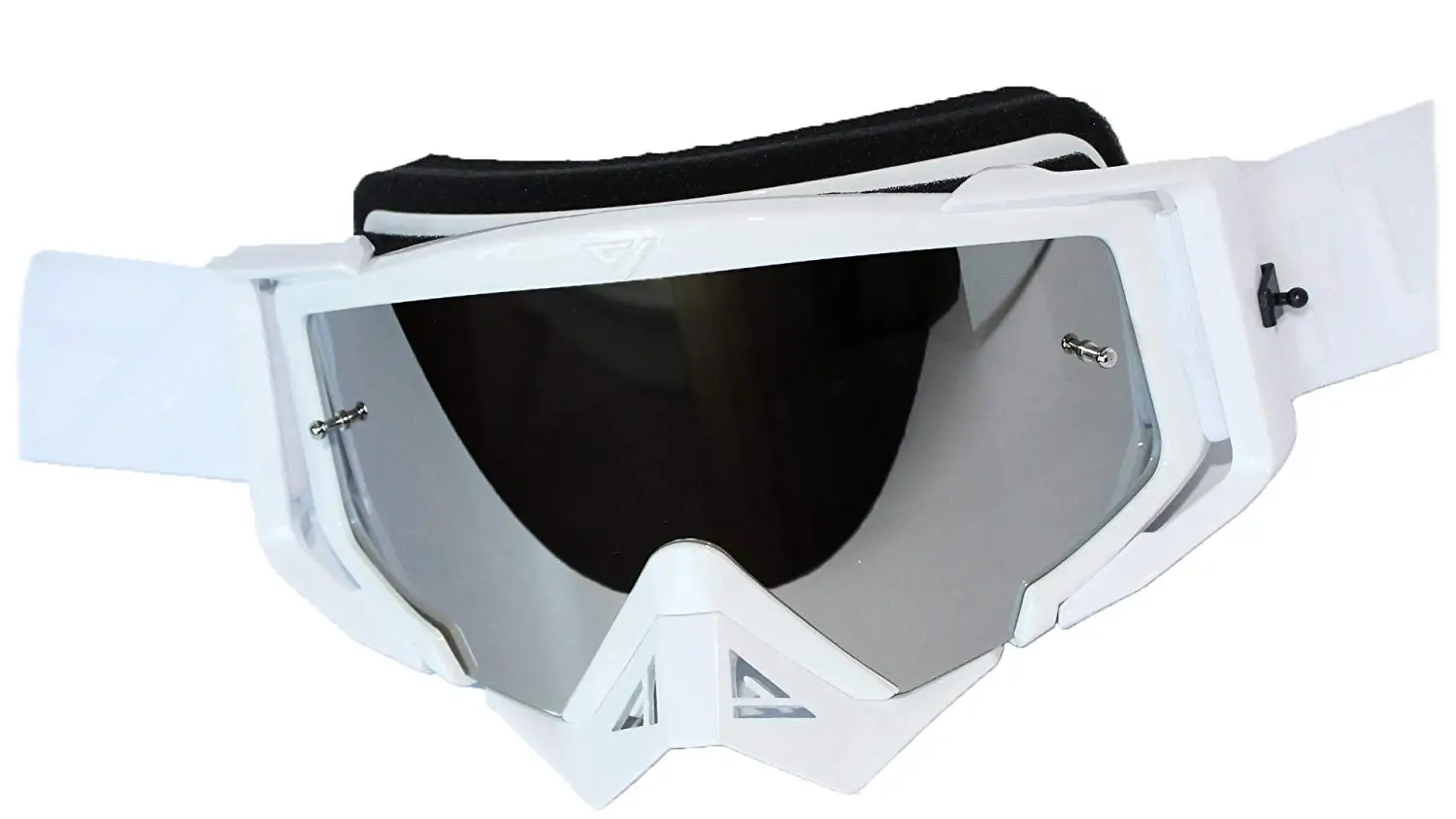 TWO-X Race Cross Goggles Factory Black White Glass Mirrored Green MX Goggles Motocross Enduro Mirror Glass Motorcycle Goggles Anti Scratch MX Protective Goggles
