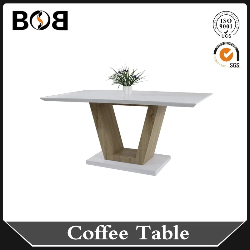 Panel type European style dining table made by MDF for morden dining room or coffee shop furniture