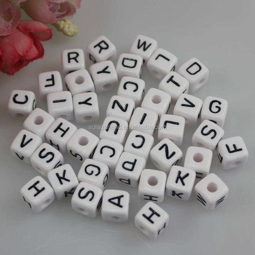 Beads with letters, the letters A-Z, approx. 1400 pcs, 1 box