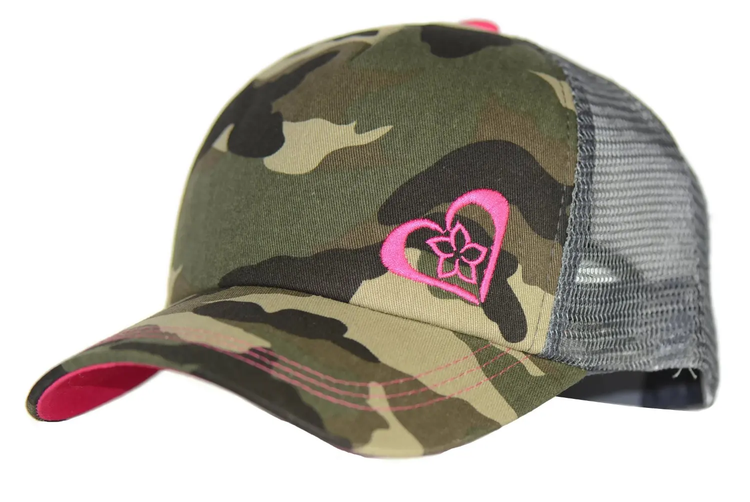 girls pink camo hat
