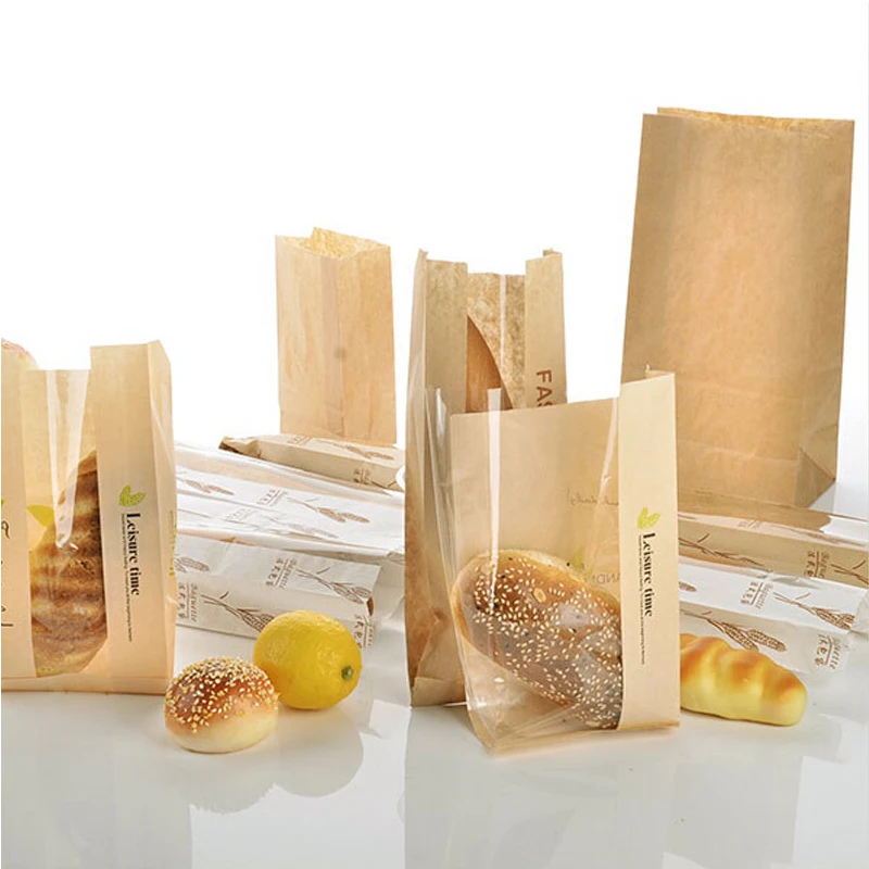 Chinese Cheap Price Food Grade Bakery Kraft Paper Bag For Bread