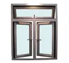 aluminum casement window single glass french window with low price