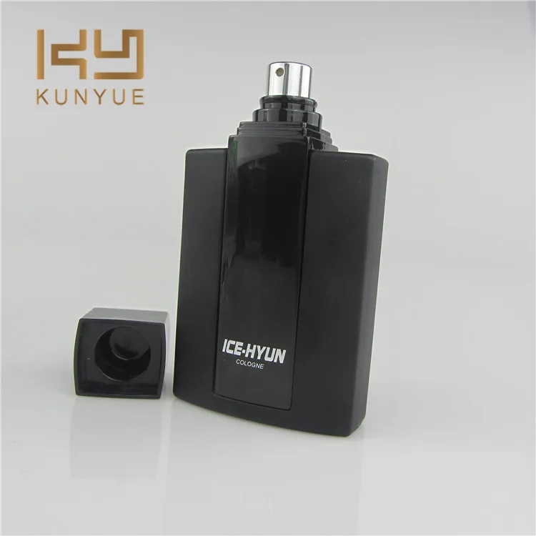 50ml Black Square Cologne Glass Perfume Bottle With Cap - Buy Perfume ...
