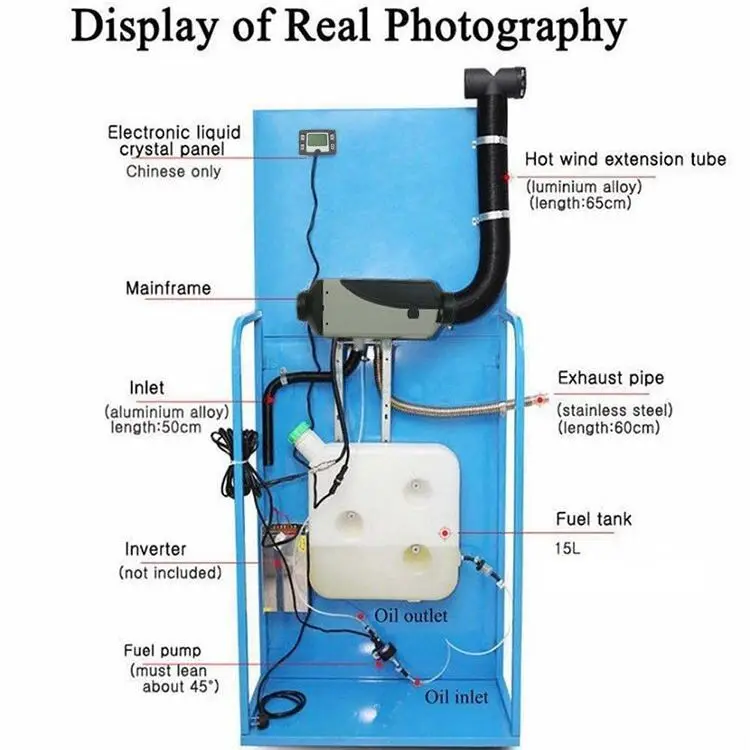 2.2kw 24v 12v Diesel Rv Caravan Camper Motorhome Heater 10l Fuel Tank