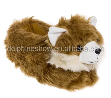 Custom Animal Shaped Soft Penguin Plush Slippers For Kids