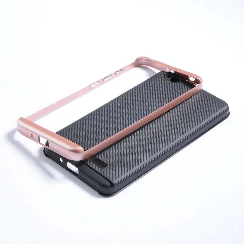 2017 New Arrival hybrid Carbon Fiber Case Cover for Redmi note 4X TPU+PC case for Redmi note 4X