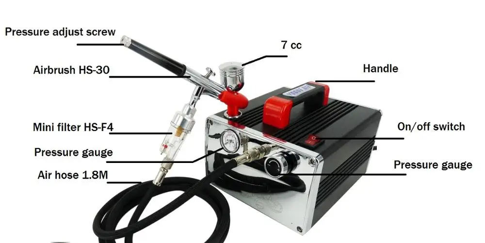 Аэрограф для тортов с компрессором
