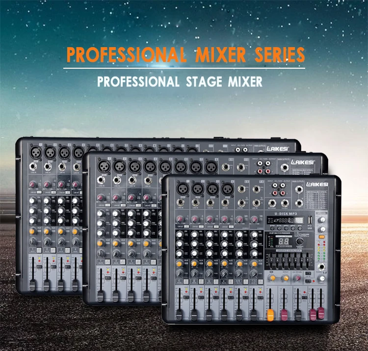 LAIKESI AUDIO высококачественный звук микшера для клубного звукового микшера KTV с USB
