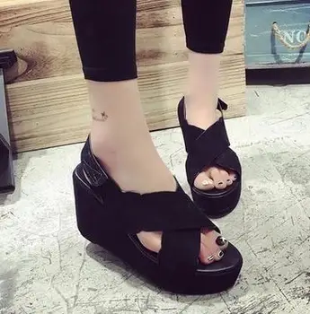 flat high heel sandal