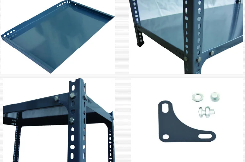 Slotted angle iron rack