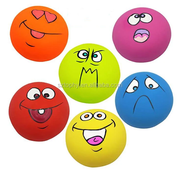 squeaky dog balls with faces
