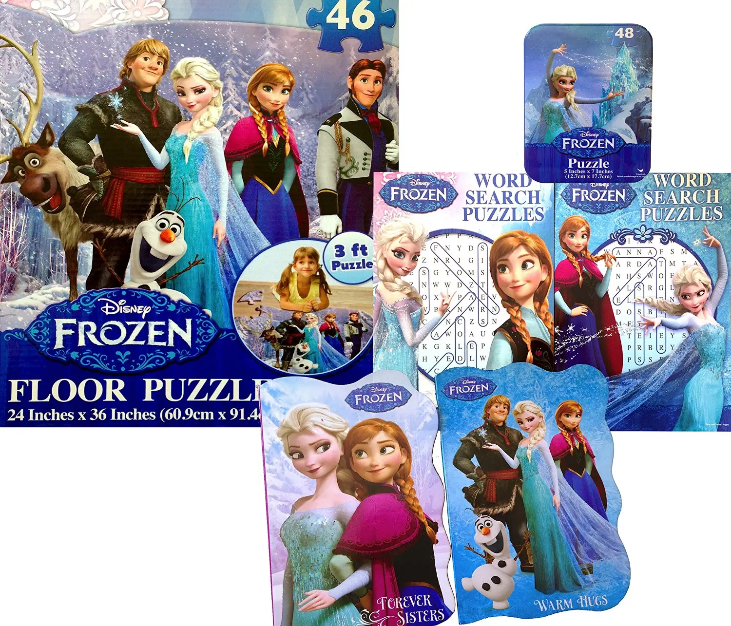 Buy Disney Frozen Floor Puzzle 3ft Puzzle With Set Of 2 Word