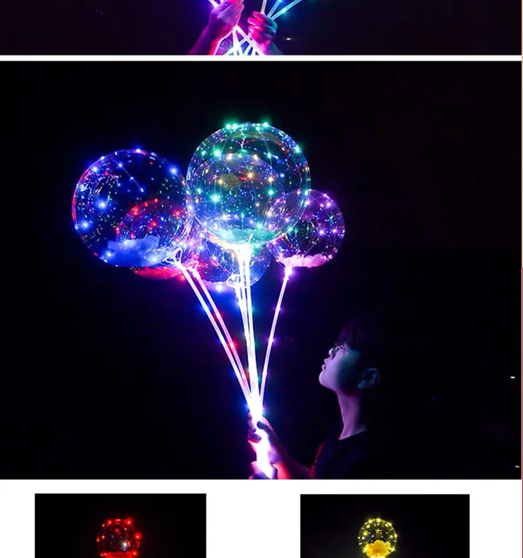 2018 Hot Helium Bobo Balloons Led Light Balloon Mini Led String