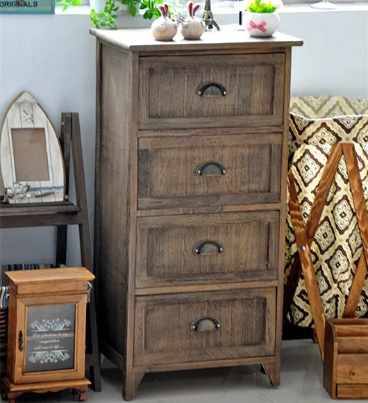 Rústico Antiguo Sólido De Madera De Gabinete De Cajones - Buy Gabinete