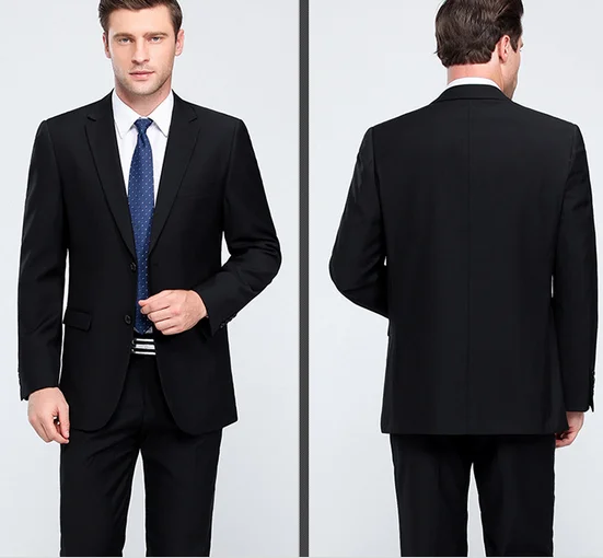 black 2 piece suit mens