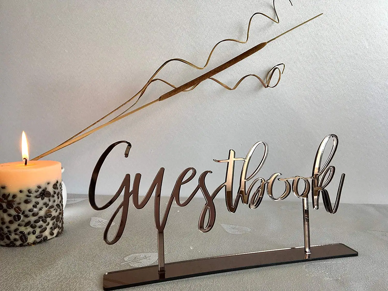 Custom Acrylic Mirror Manufacturer Find Get Quotations Guestbook With Base Table Signs Calligraphy Wedding Acrylic Free Standing Laser Cut Reception Numbers Gold