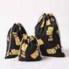 customized logo small cotton drawstring jewelry pouch for supermarket
