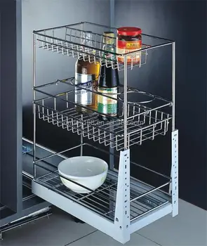 Metal Kitchen Cabinet Wire Storage Pull Out Drawers Baskets For