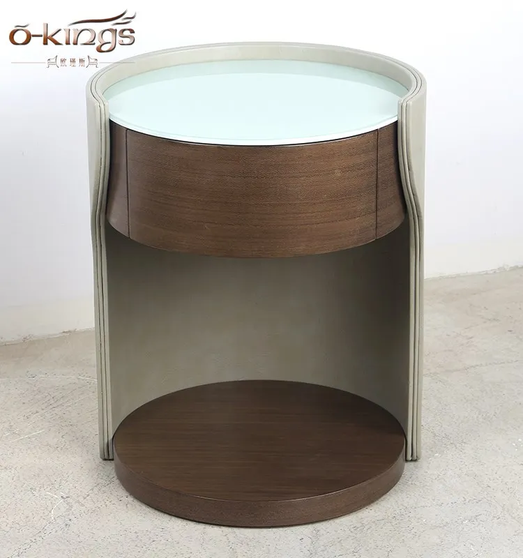 Hot New Products Glass Round Bedside Table For Bedroom Buy Hot New