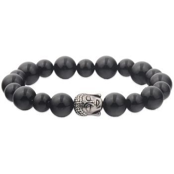 Black Tourmaline Onyx Rosary Hand Chain Bracelet Men Bead Black Tourmaline Onyx Rosary Hand Chain Bracelet Men Bead