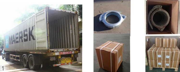 DN125mm(5.5'') best quality concrete pump bolt clamps couplings for pump pipe connection.