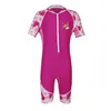 Custom eco friendly chinese latest one piece kids zipper compress rash guard