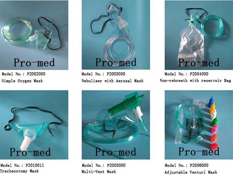 P2002000 Pro med Simple Oxygen Mask Pediatric Elongated Oxygen Face 