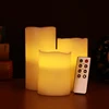 Hot sell colorful wax wedding candle led candle light